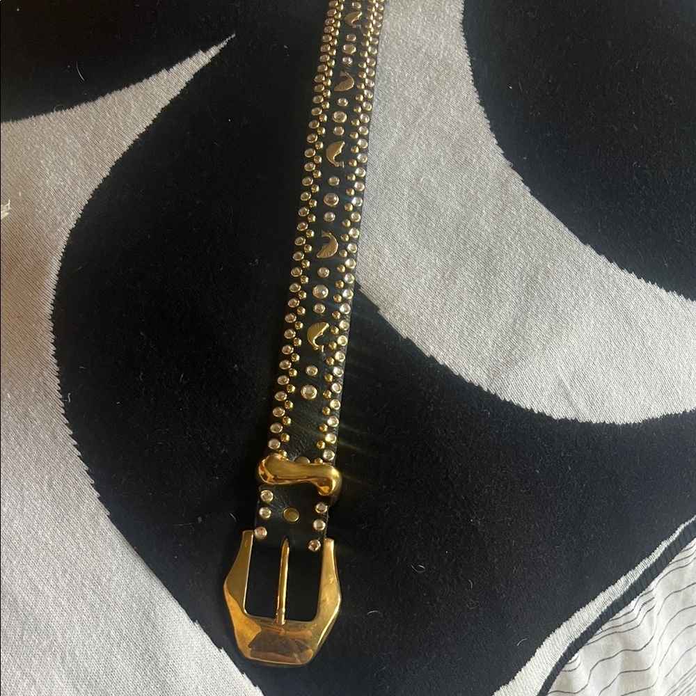 Gold Studded Black Belt